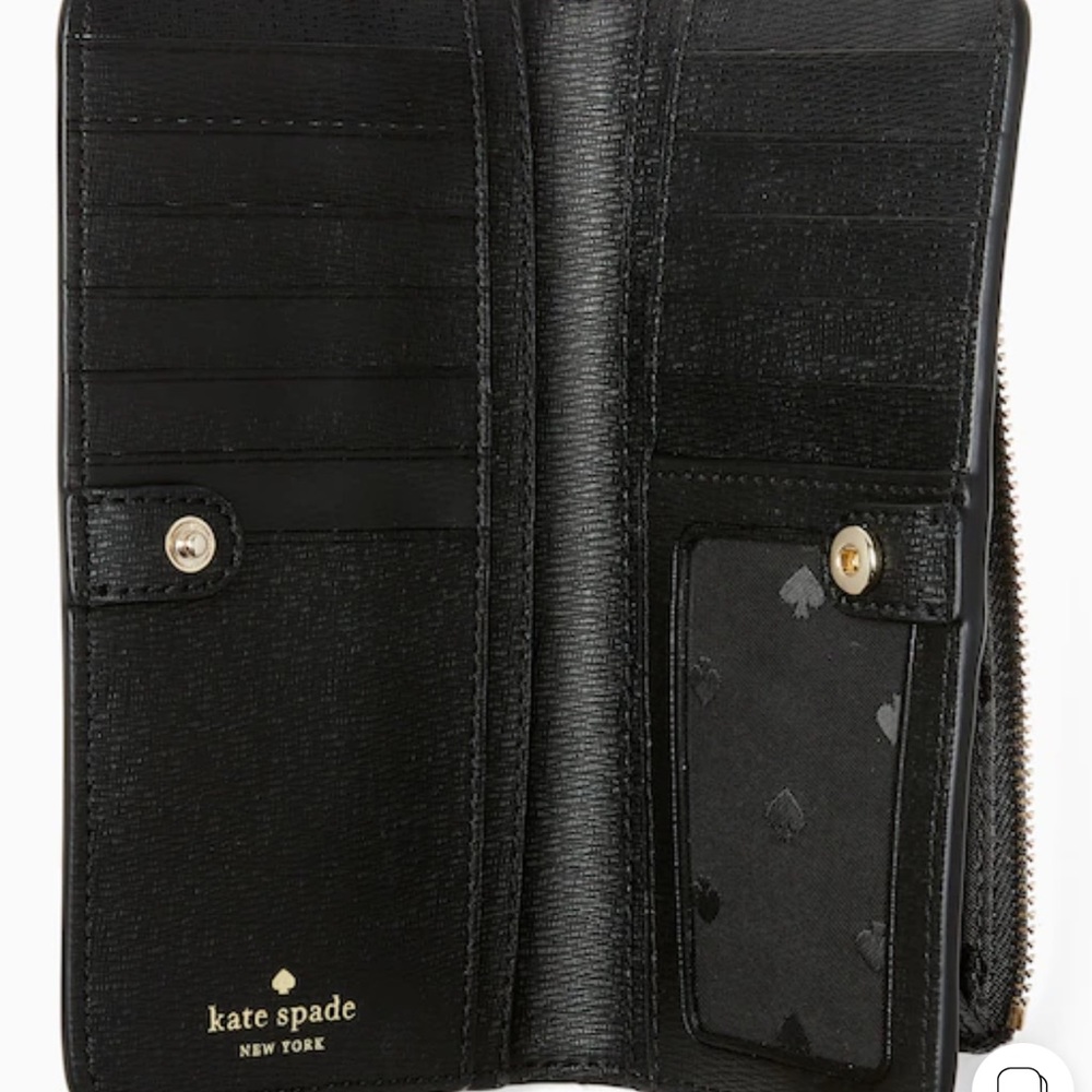 Kate Spade Darcy Large Slim Bifold Wallet 
Black - Picture 4 of 16